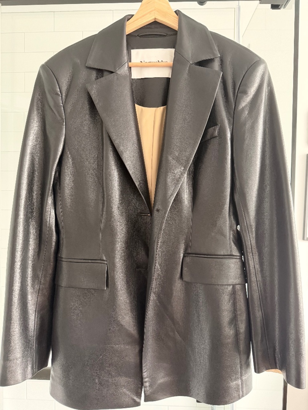 Nanushka leather jacket size Large